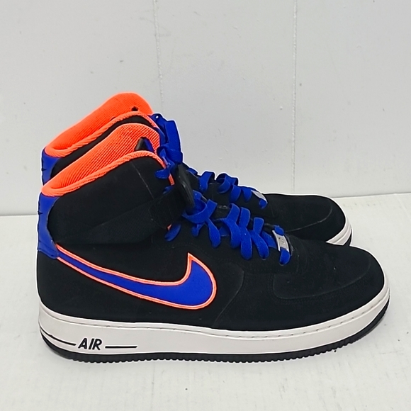 Nike Other - Nike Air Force 1 Men's Size 10 Black Royal Blue Mango High Top 315121-027